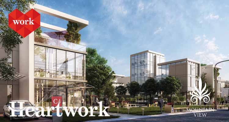 Heart work Mountain View new cairo commercial & administrative 3 - مكاتب إدارية ماونتن فيو اى سيتى التجمع