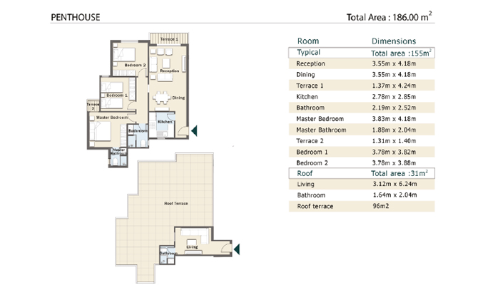 Special Penthouse For Sale 186 M At Aster Compound New Cairo بنتهاوس مميز للبيع 186 متر في كمبوند استر القاهرة الجديدة.jpg